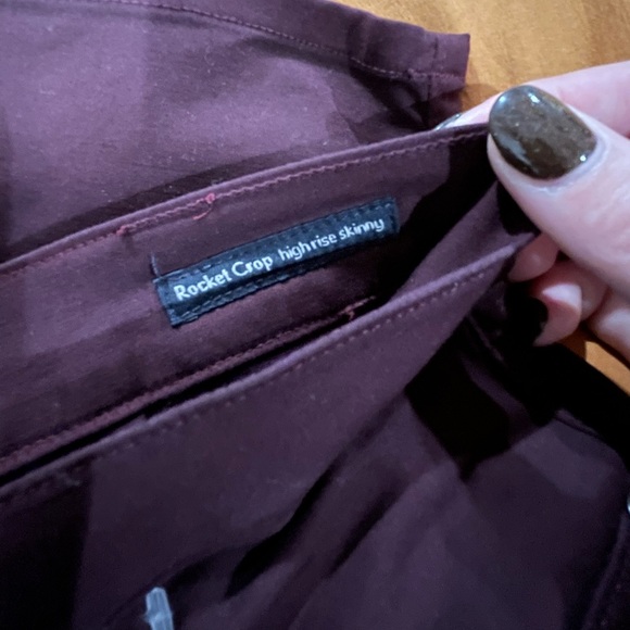 Citizens of Humanity Rocket Crop High Rise Skinny - Burgundy (27) - Picture 2 of 5